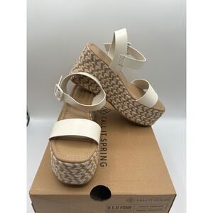 Call It Spring Memphis,Platform Wedge Sandals,Vegan Espadrille,Women's SZ: 6,NIB